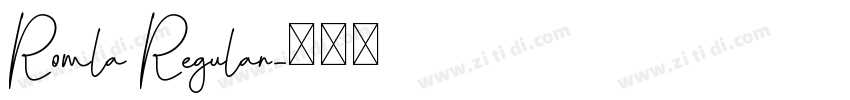 Romla Regular字体转换